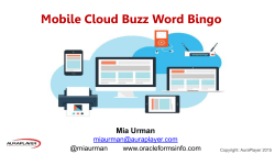 Mobile Cloud Buzz Word Bingo