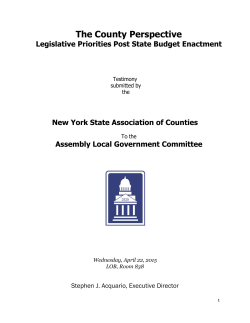 The County Perspective - New York State Association of Counties