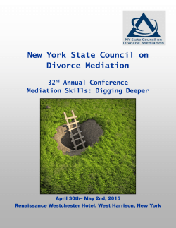 2015 Annual Conference Brochure - The New York State Council on