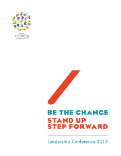 Leadership 2015 brochure - New York State Children`s Alliance