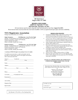 Hotel Registration Form - New York State Magistrates Association