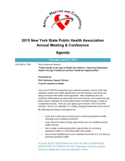 2015 New York State Public Health Association Annual Meeting