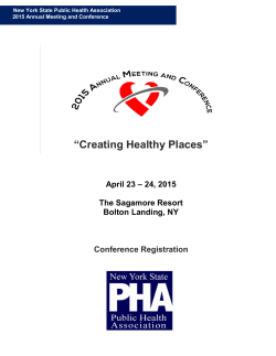 Registration Form - New York State Public Health Association