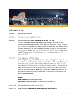 NY REV 2.0 Agenda Summit - New York State Smart Grid Consortium