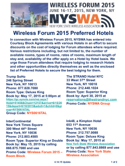 Wireless Forum 2015 Preferred Hotels Continued