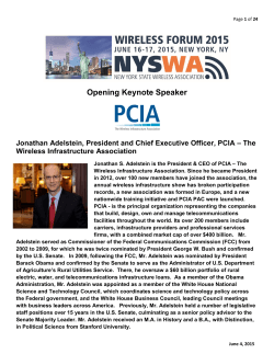 Opening Keynote Speaker - New York State Wireless Association
