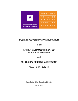 policies governing participation sheikh - NYU Abu Dhabi