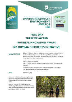 NZ DRYLAND FORESTS INITIATIVE
