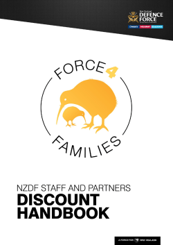 NZDF Staff and Partners Discount Handbook