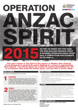 This year`s theme is The Spirit of the Anzacs in Modern New