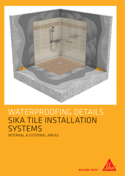 Waterproofing Details for Sika Tile Installation Systems
