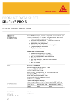 Sikaflex PRO-3 Â· Data Sheet
