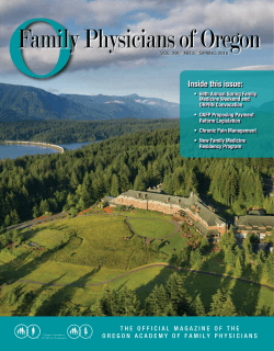 OAFP Magazine - Oregon Academy of Family Physicians