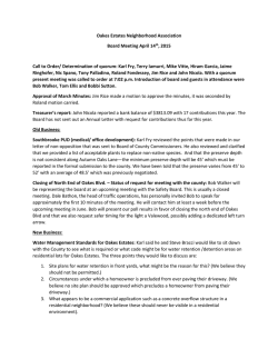 Current Minutes - Oakes Estates Advisory, Inc.