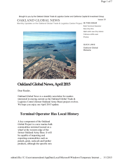 Oakland Global News, April 2015