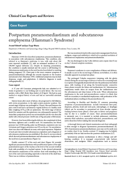 Postpartum pneumomediastinum and subcutaneous