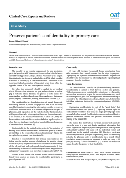 Preserve patient`s confidentiality in primary care
