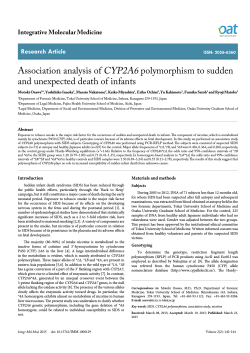 Association analysis of CYP2A6 polymorphism to sudden