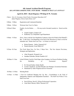 April 24, 2015 - Hyatt Regency 370 King St W