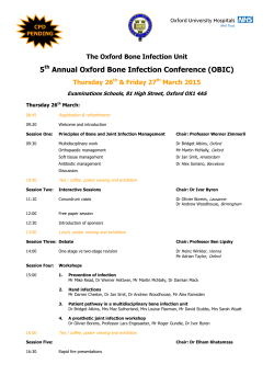 5th Annual Oxford Bone Infection Conference (OBIC)