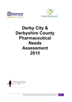 Derby City & Derbyshire County Pharmaceutical Needs Assessment