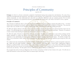 Principles of Community Reaffirmed