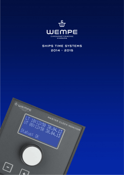 Catalogue WEMPE Marine clock - Ship`s time systems