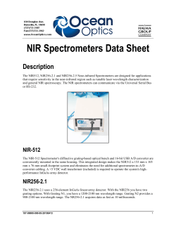 NIR Spectrometers OEM Data Sheet