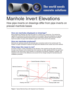 Bulletin 2: Manhole Invert Elevations