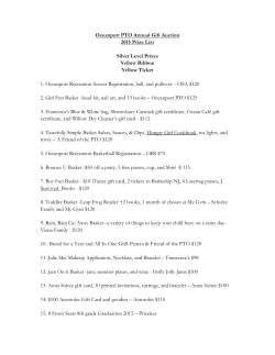 Oceanport PTO Annual Gift Auction 2015 Prize List Silver Level