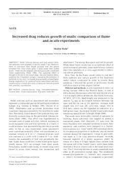 Increased drag reduces growth of snails: comparison of