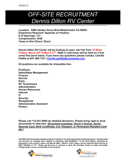 OFF-SITE RECRUITMENT Dennis Dillon RV Center Job Fair