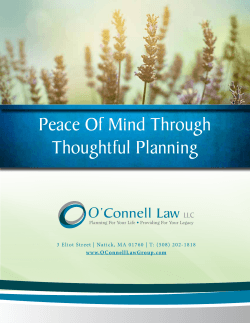 Peace Of Mind Through Thoughtful Planning