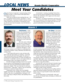 Meet Your Candidates - Oconto Electric Cooperative