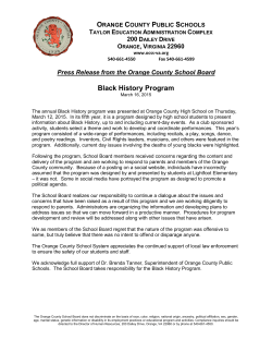 Black History Program - Orange County Public Schools