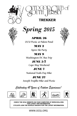 2015 Spring Trekker - Outdoor Club of South Jersey