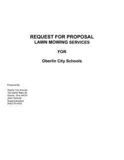 REQUEST FOR PROPOSAL - Oberlin City Schools