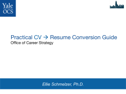 CV to Resume Conversion Presentation