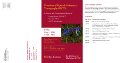 Brochure - Frontiers of Optical Coherence Tomography (OCT)