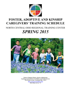 SPRING 2015 - The Ohio Child Welfare Training Program