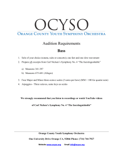Audition Requirements Bass