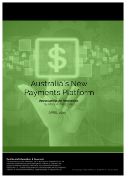 `Australia`s New Payments Platform`