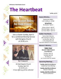 April, 2015 - Odell Baptist Church