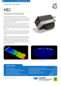 Multibeam Echosounder - Teledyne Odom Hydrographic