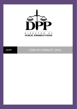 Code of Conduct - The Office of the Director of Public Prosecutions