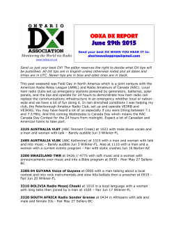 June 1st 2015 - Ontario DX Association