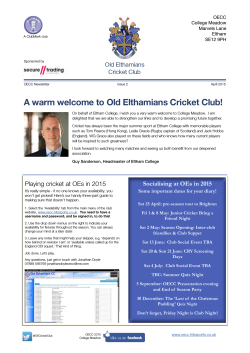 A warm welcome to Old Elthamians Cricket Club!