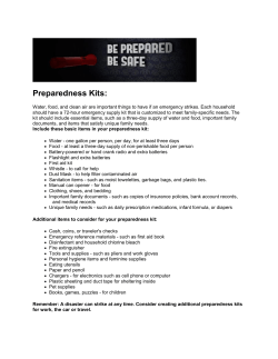 Preparedness Kits: