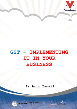 GST â Impact To Your Business