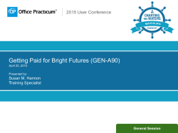 Getting Paid for Bright Futures (GEN-A90) April 25